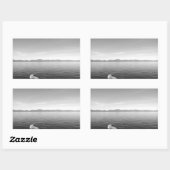 Schwarz-Weiß-Landschaft 11 Rechteckiger Aufkleber (Blatt)