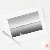 Schwarz-Weiß-Landschaft 11 Rechteckiger Aufkleber (Umschlag)