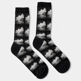 Schwarz-Weiß-Landschaft Bergfotografie Socken