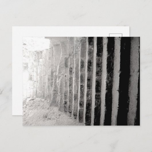 Schwarz-Weiß-Landschaft Fotografen Treppe Postkarte (Vorne/Hinten)