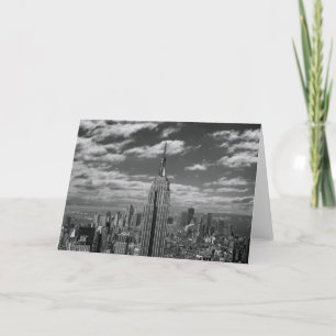 Schwarz-Weiß-Landschaft New Yorks Skyline Karte