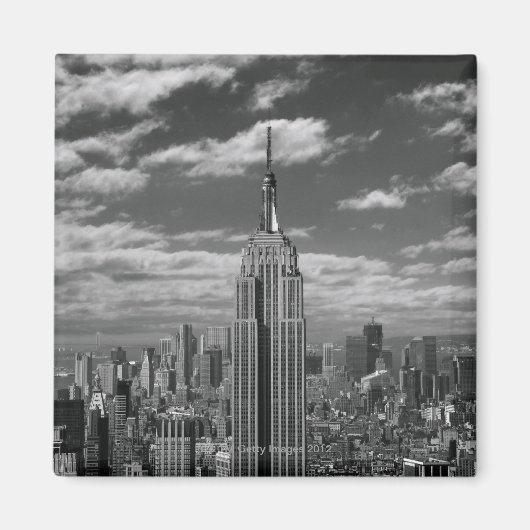 Schwarz-Weiß-Landschaft New Yorks Skyline Magnet (Vorne)