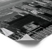 Schwarz-Weiß-Landschaft New Yorks Skyline Poster (Ecke)