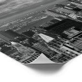 Schwarz-Weiß-Landschaft New Yorks Skyline Poster (Ecke)