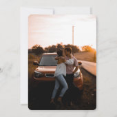 Schwarz-Weiß Landschaft Overlay 2 Fotos Hochzeit Einladung (Rückseite)