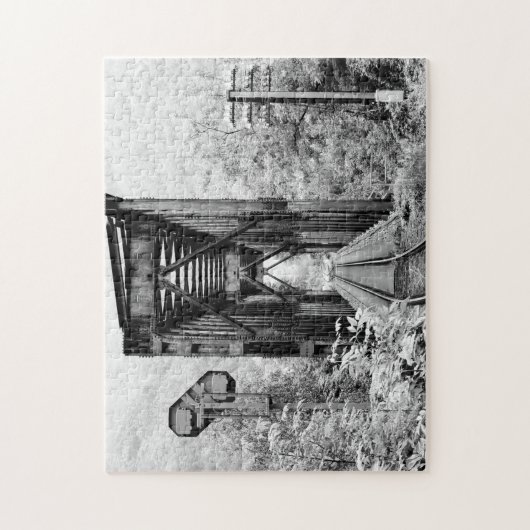 Schwarz-Weiß-Landschaft Puzzle (Vertikal)