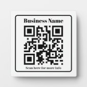 Schwarz-Weiß-Landschaftsbau-QR-Code-Schild Fotoplatte (Vorderseite)