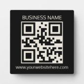 Schwarz-Weiß-Landschaftsbau-QR-Code-Schild Fotoplatte (Vorderseite)