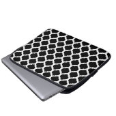 Schwarz-Weiß-Laptop-Sieb Laptopschutzhülle (Vorne Knopf)