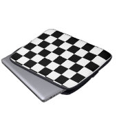 Schwarz, Weiß Laptopschutzhülle (Vorne Knopf)