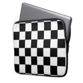 Schwarz, Weiß Laptopschutzhülle (Vorderseite Links)