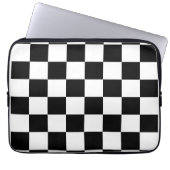 Schwarz, Weiß Laptopschutzhülle (Vorderseite)