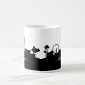 Schwarz-Weiß-Las-Vegas-Skyline Kaffeetasse (Mittel)