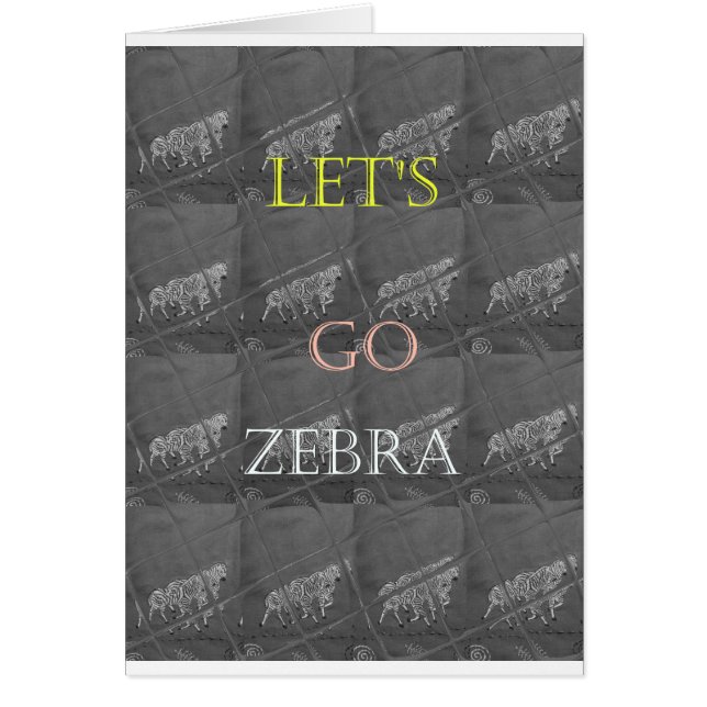 Schwarz-Weiß-Lass Go Zebra Hakuna Matata motif (Vorne)