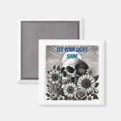 Schwarz & Weiß Lasse Ihren Lichtschimmer Magnet (Vorderseite/Rückseite)