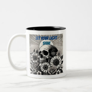 Schwarz & Weiß Lasse Ihren Lichtschimmer Zweifarbige Tasse