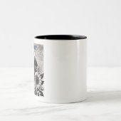 Schwarz & Weiß Lasse Ihren Lichtschimmer Zweifarbige Tasse (Mittel)