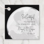 Schwarz-Weiß-Lässige Hochzeitsfeier Foto Geschenkanhänger (Vorderseite)