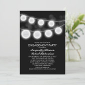 Schwarz-Weiß-Laternen-Interaktion Einladung (Stehend Vorderseite)