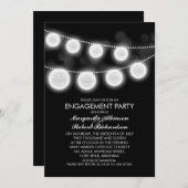 Schwarz-Weiß-Laternen-Interaktion Einladung (Vorne/Hinten)