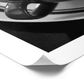 Schwarz-Weiß-Latte Poster (Ecke)