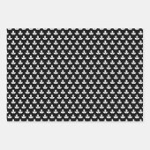 Schwarz-Weiß-Laurel Leaf Geschenkpapier Set (Vorderseite 2)