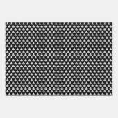 Schwarz-Weiß-Laurel Leaf Geschenkpapier Set (Vorderseite 3)