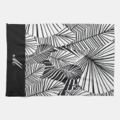 "Schwarz-Weiß-Leaf" Küchentücher (Horizontal)