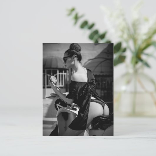 Schwarz-Weiß-Lebkuchen Postkarte (Stehend Vorderseite)