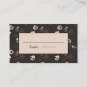 Schwarz-Weiß-Leckerbissen-Muster Platzkarte (Vorderseite)