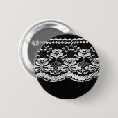 Schwarz-Weiß-Leder und Lace Button (Vorne & Hinten)