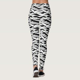 Schwarz/Weiß Leggings
