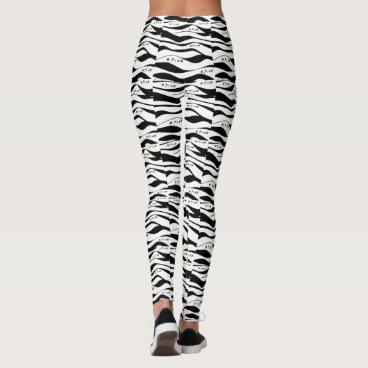 Schwarz/Weiß Leggings (Rückseite)