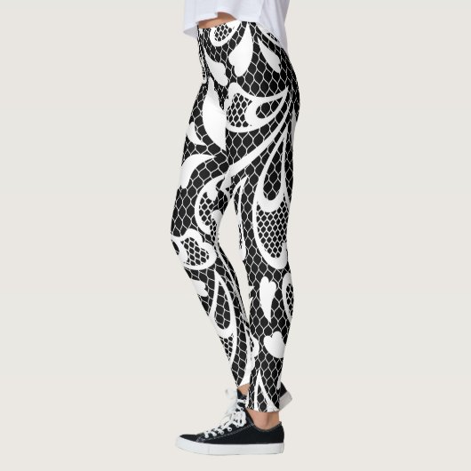 Schwarz/Weiß Leggings (Links)