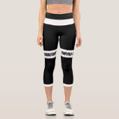 Schwarz-Weiß-Leggings Capri Leggings (Vorderseite)