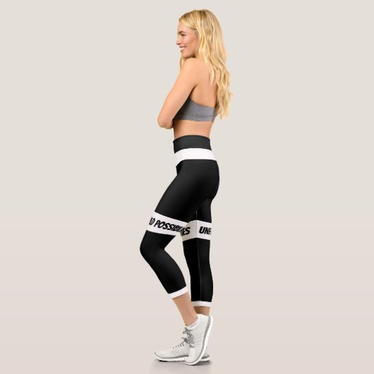 Schwarz-Weiß-Leggings Capri Leggings (Links)
