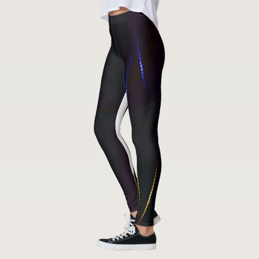 Schwarz-Weiß-Leggings Leggings (Links)