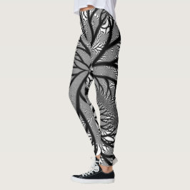 Schwarz-Weiß-Leggings Leggings