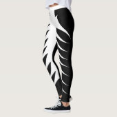 Schwarz-Weiß-Leggings Leggings (Links)