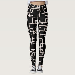 Schwarz-Weiß-Leggings Leggings