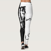 Schwarz-Weiß-Leggings Leggings (Rückseite)