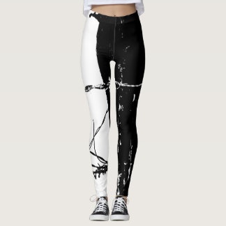 Schwarz-Weiß-Leggings Leggings