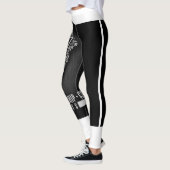 Schwarz-Weiß-Leggings Leggings (Links)