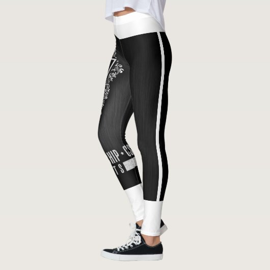Schwarz-Weiß-Leggings Leggings (Links)