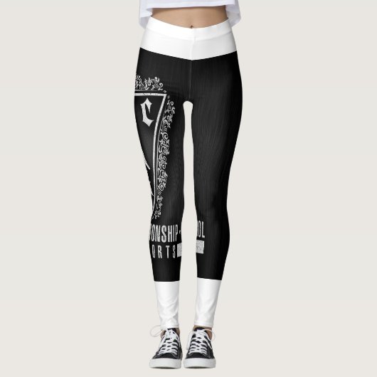 Schwarz-Weiß-Leggings Leggings (Vorderseite)