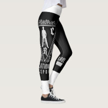 Schwarz-Weiß-Leggings