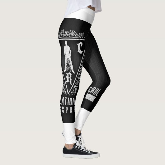 Schwarz-Weiß-Leggings Leggings (Rechts)