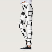 Schwarz-Weiß-Leggings Leggings (Links)