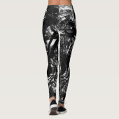 Schwarz-Weiß-Leggings mit Graffiti-Printmedien Leggings (Rückseite)