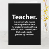 Schwarz-Weiß-Lehrkräfte würdigen Karte (Gelbe Blume)